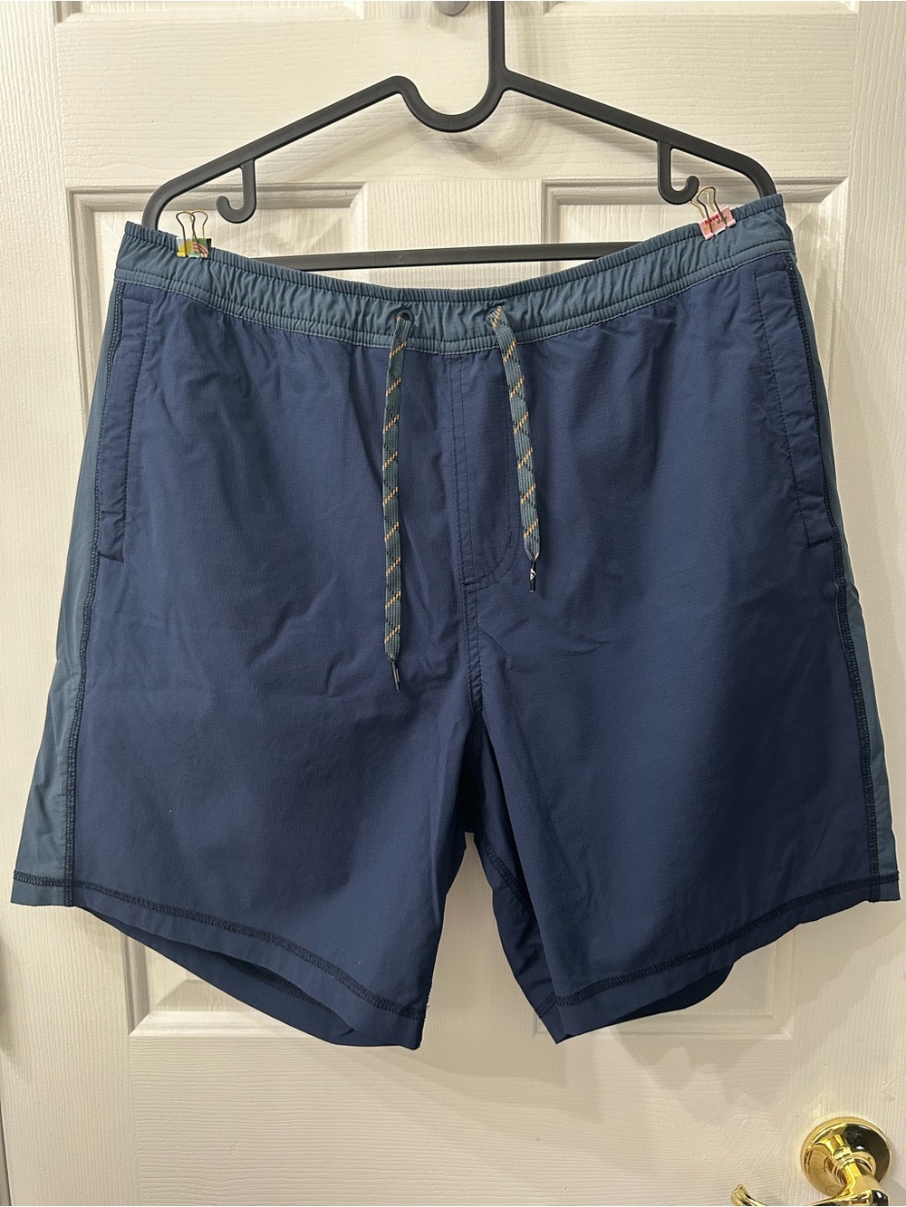 Quiksilver Waterman Men's Shorts Navy Blue Elastic Drawstring Waist Pockets L